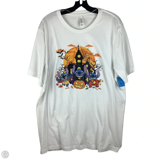 Top Short Sleeve Basic By Canvas In White, Size: Xl