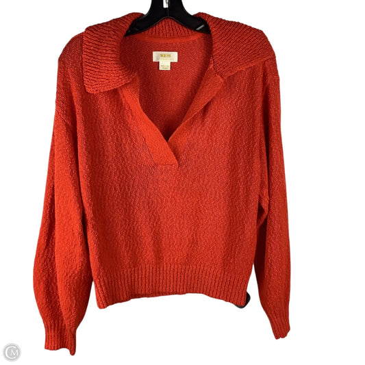 Top Long Sleeve By Maeve In Orange, Size: M