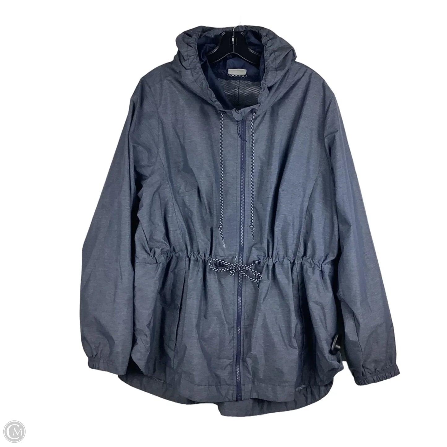 Jacket Windbreaker By Columbia In Blue, Size: 1x