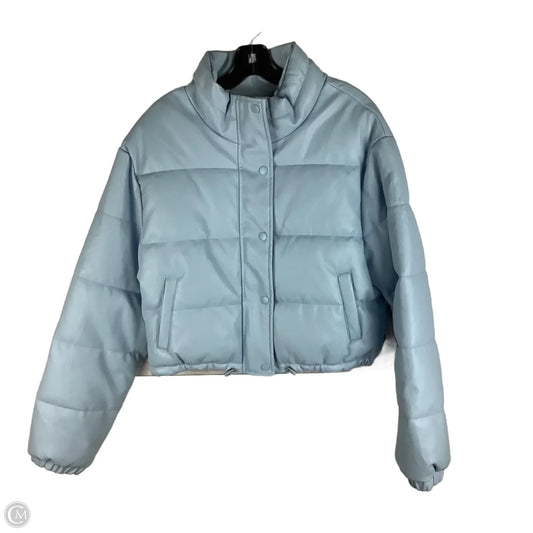 Jacket Puffer & Quilted By Fashion Nova In Blue, Size: L