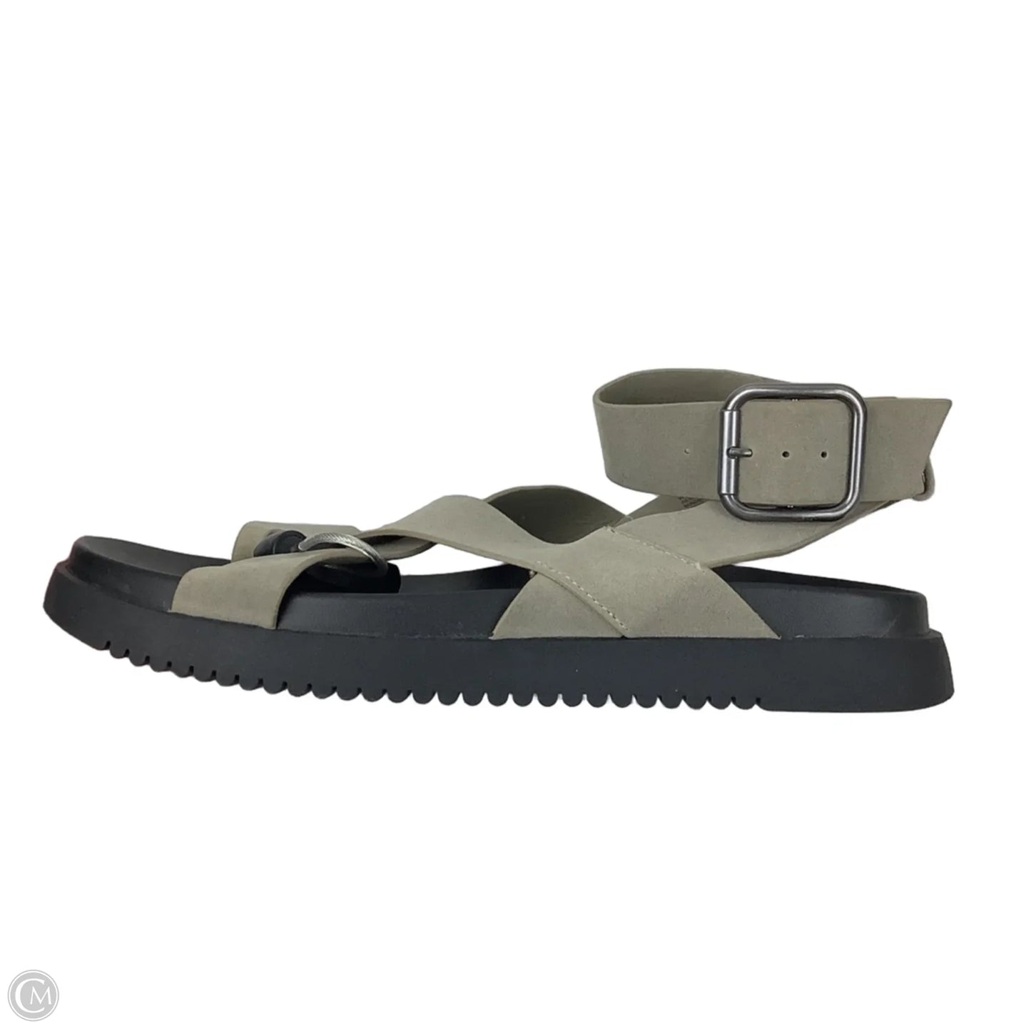 Sandals Flats By No Boundaries In Black & Grey, Size: 8
