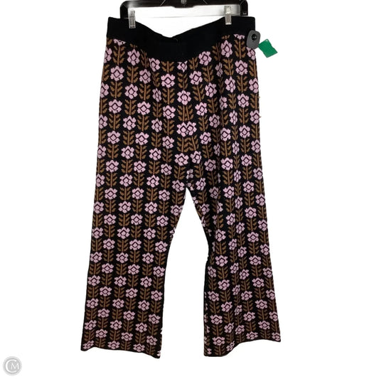 Pants Lounge By Almost Pink In Brown & Pink, Size: 3x