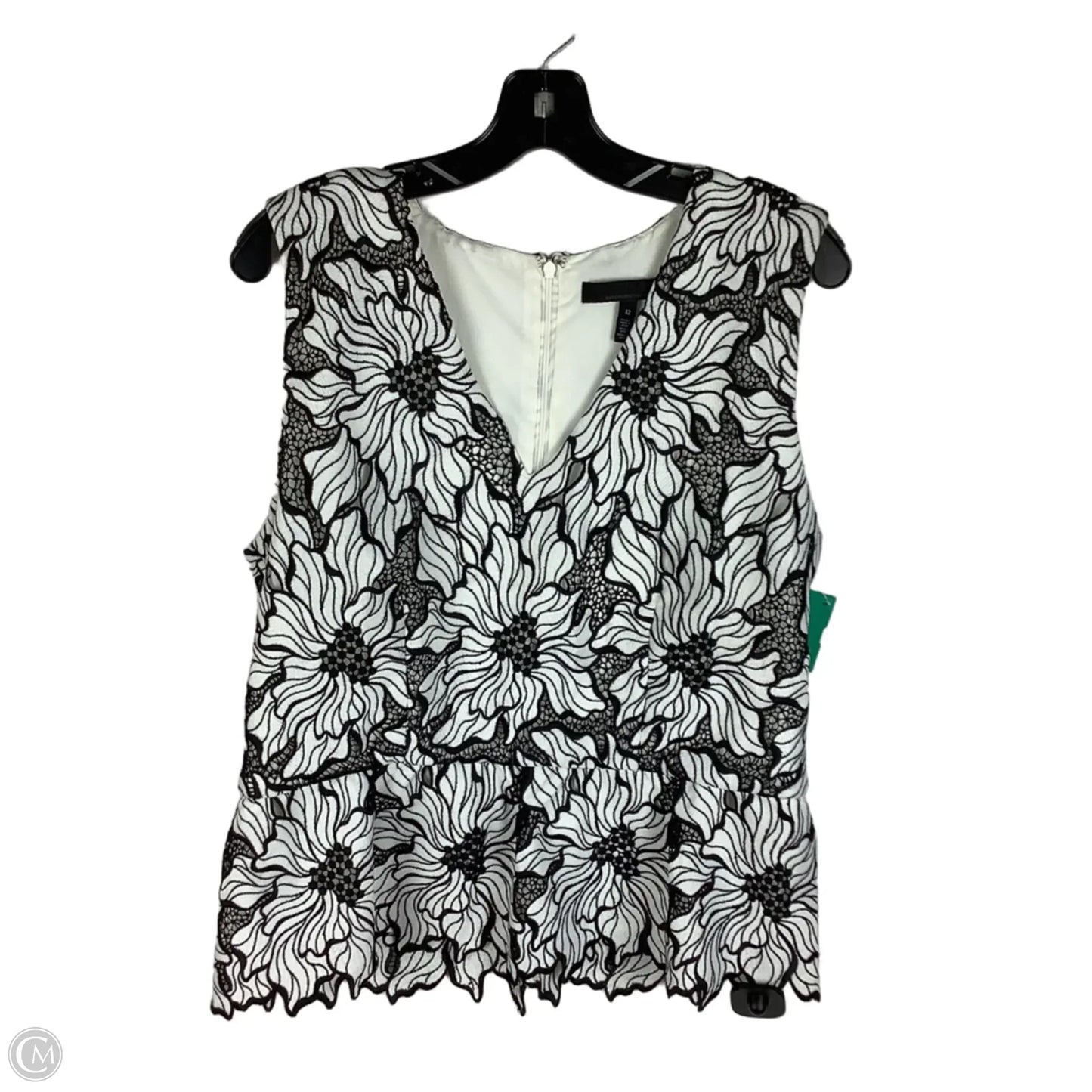 Top Sleeveless By White House Black Market In Black & White, Size: L (12)