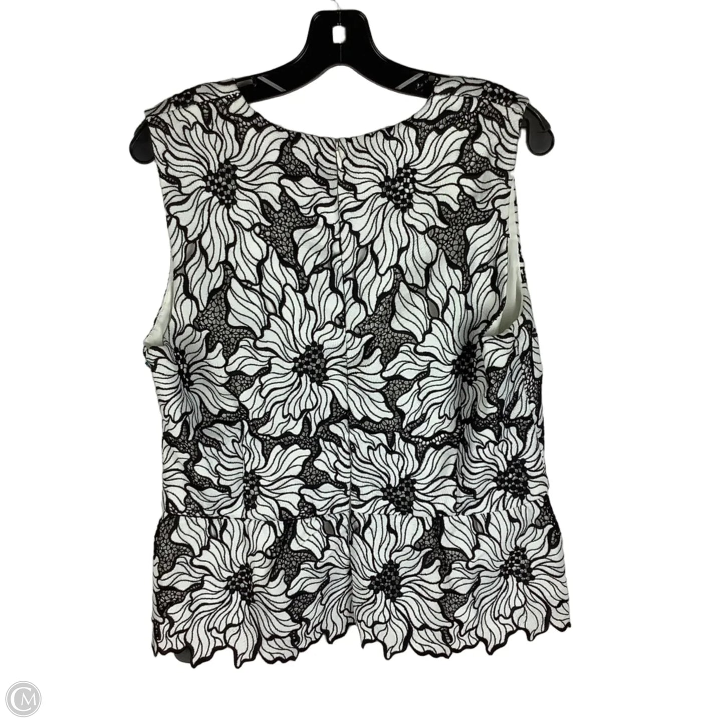 Top Sleeveless By White House Black Market In Black & White, Size: L (12)