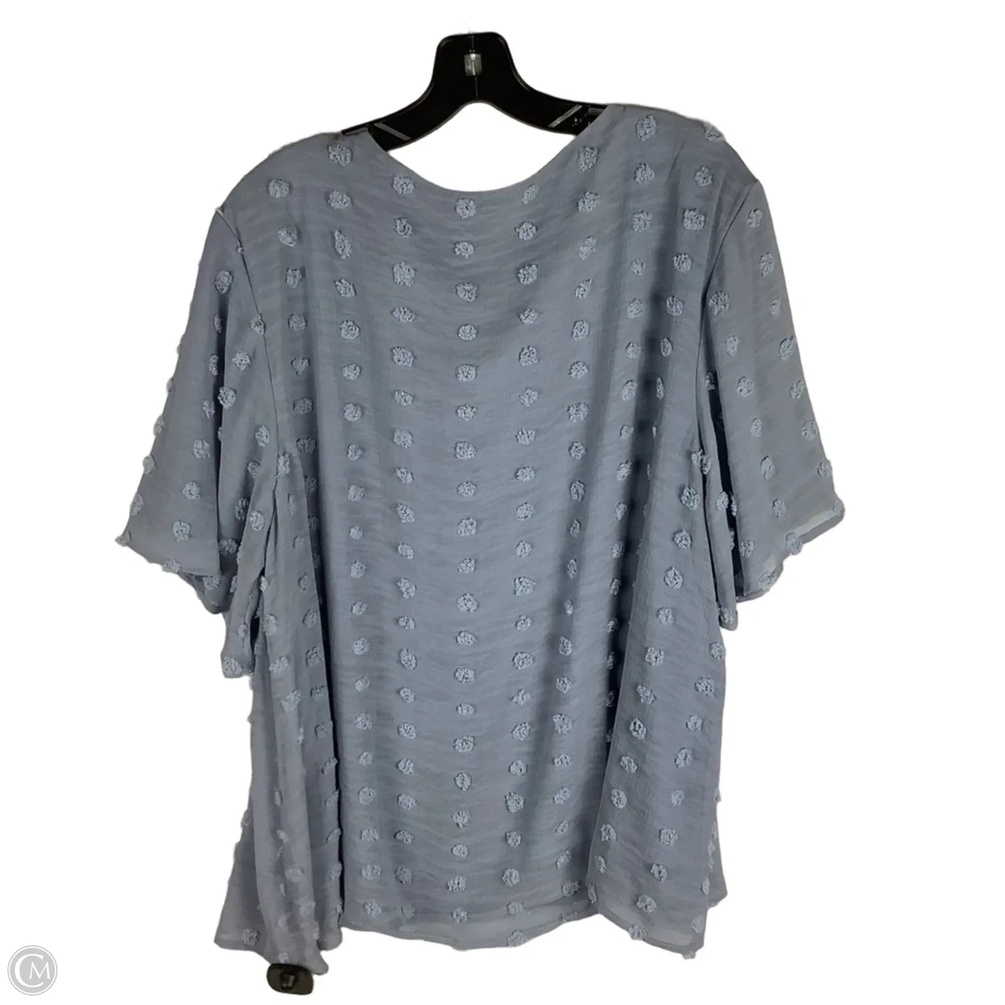 Top Short Sleeve By Chicsoul In Blue, Size: 2x