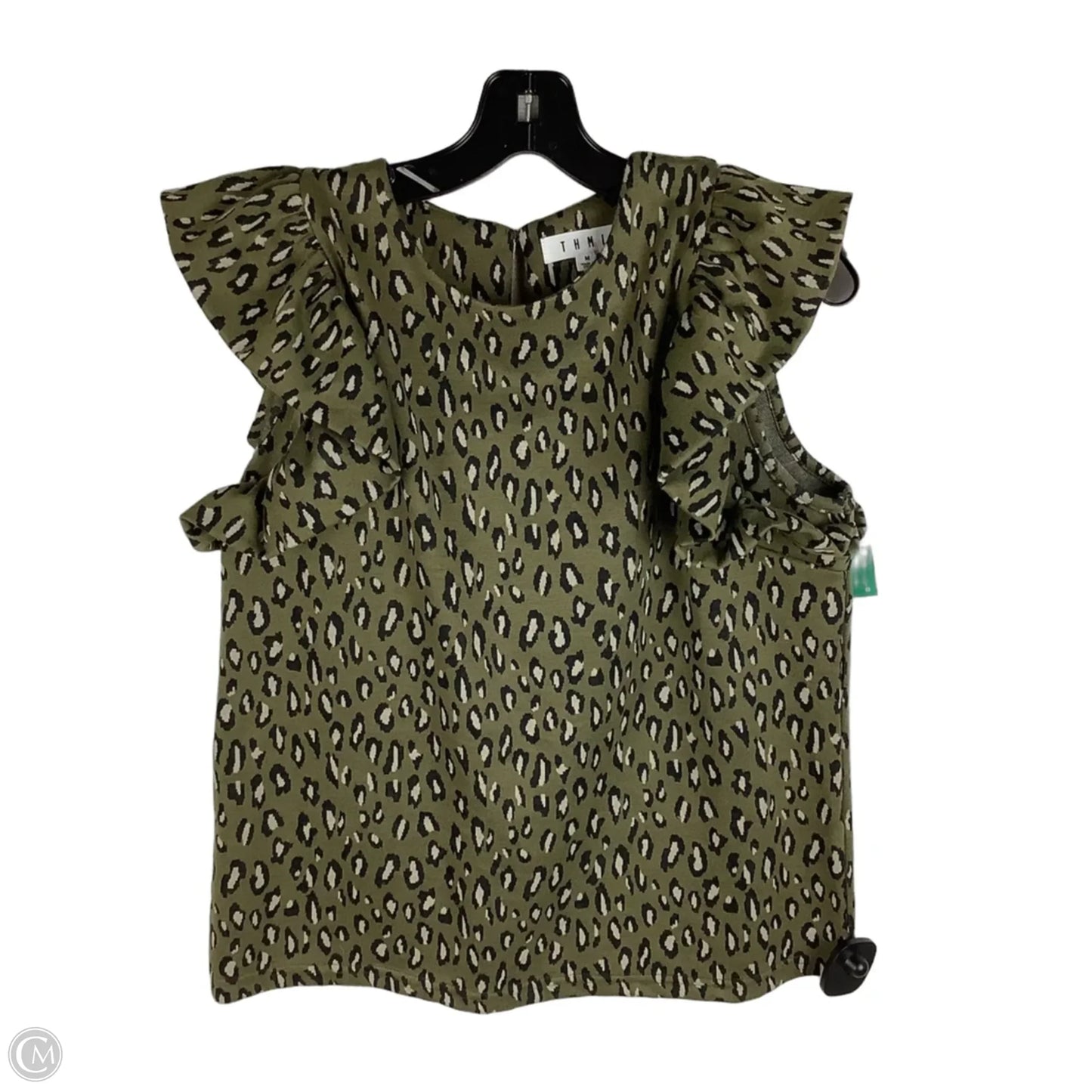 Top Sleeveless By Thml In Green, Size: M