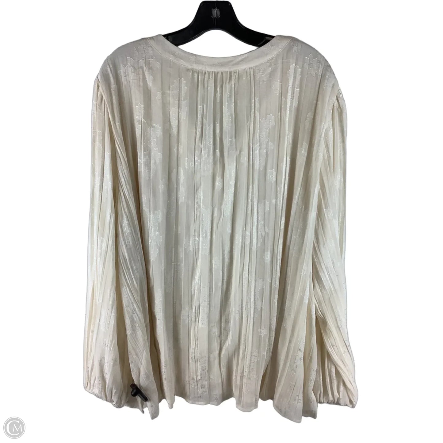 Top Long Sleeve By Nine Britton In Cream, Size: 3x