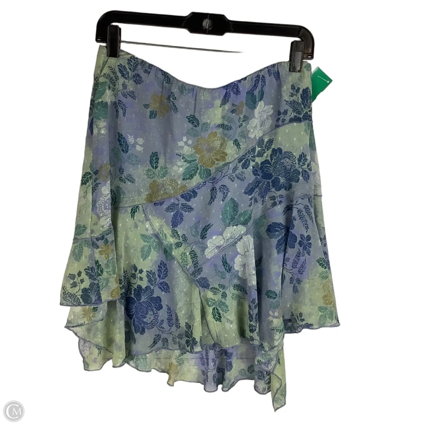 Skirt Mini & Short By Free People In Blue & Green, Size: S