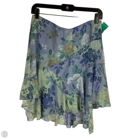 Skirt Mini & Short By Free People In Blue & Green, Size: S