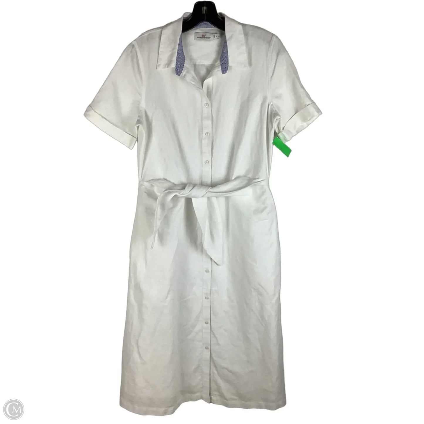 Dress Casual Midi By Vineyard Vines In White, Size: 8
