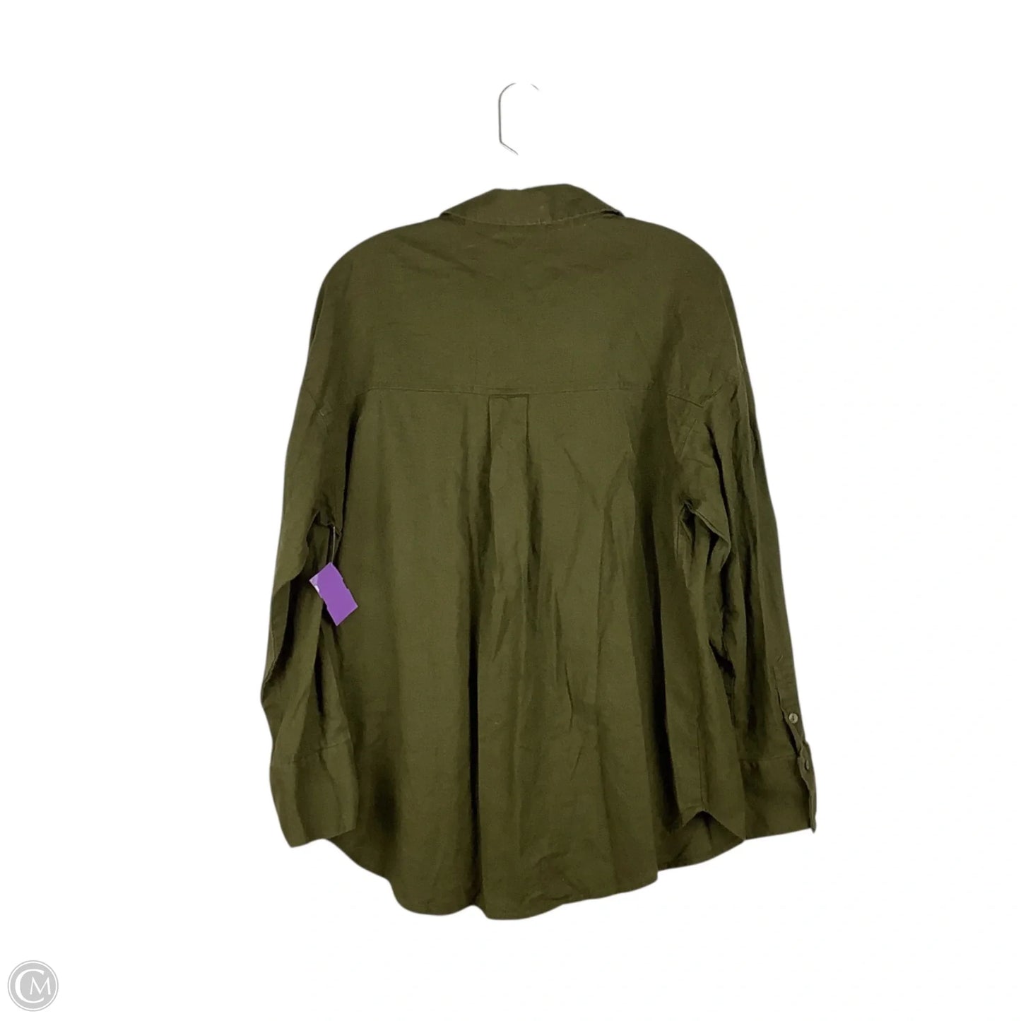 Top Long Sleeve By Abercrombie And Fitch In Green, Size: M