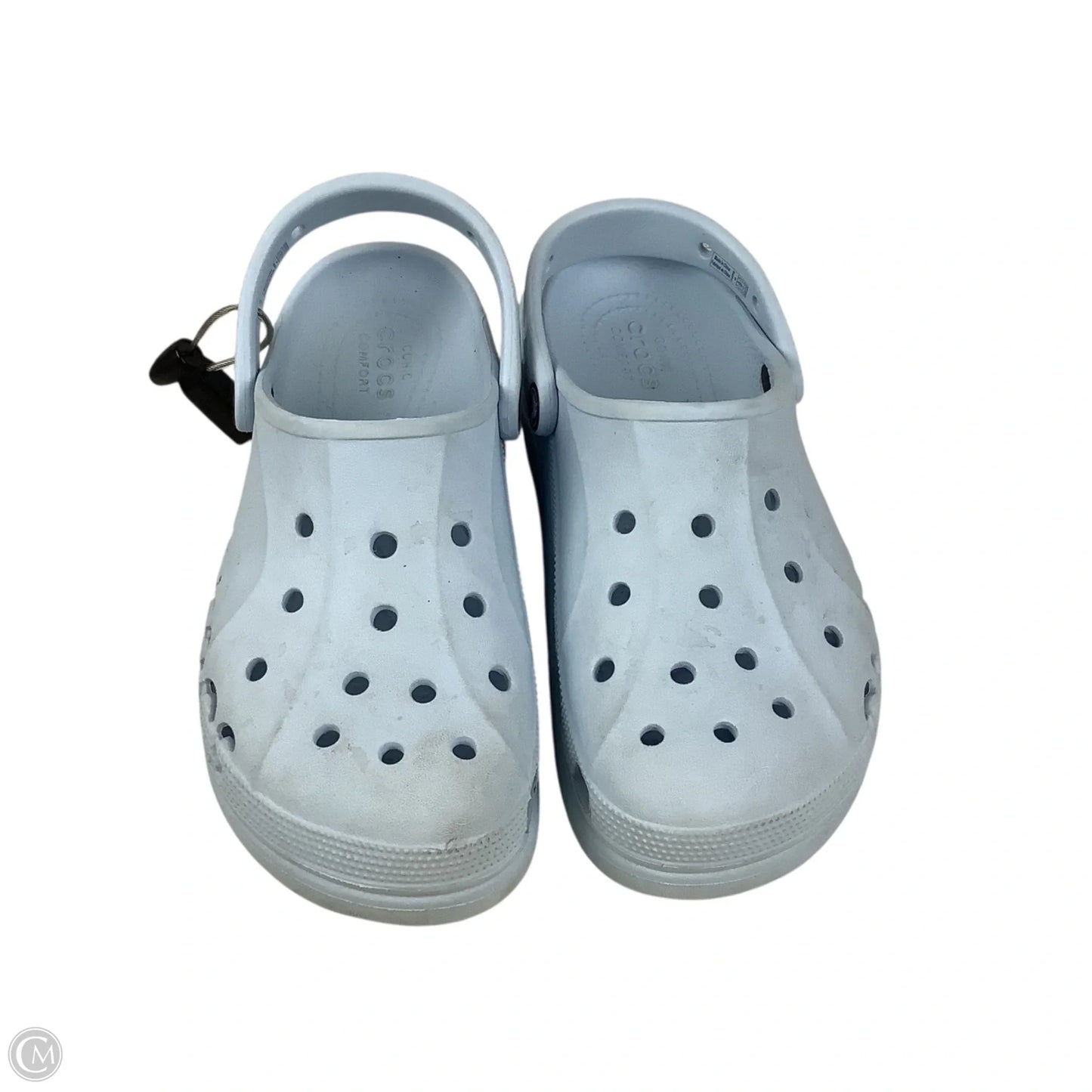 Sandals Heels Platform By Crocs In Blue, Size: 8