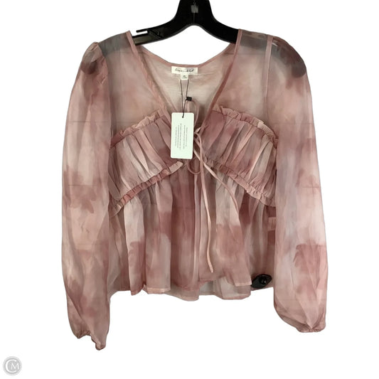 Top Long Sleeve By Line & Dot In Pink, Size: Xs