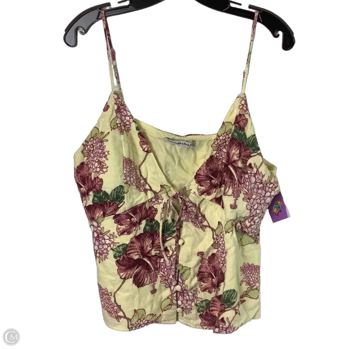 Top Sleeveless By Abercrombie And Fitch In Floral Print, Size: Xl