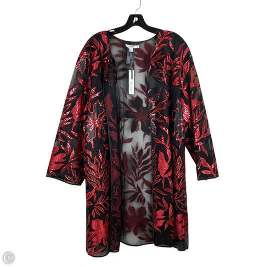 Kimono By Chicos In Black & Red, Size: Xxl