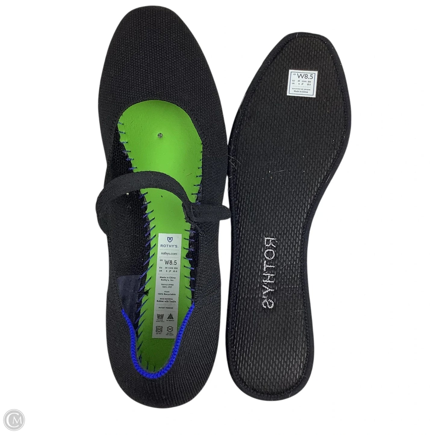 Shoes Flats By Rothys In Black, Size: 8.5