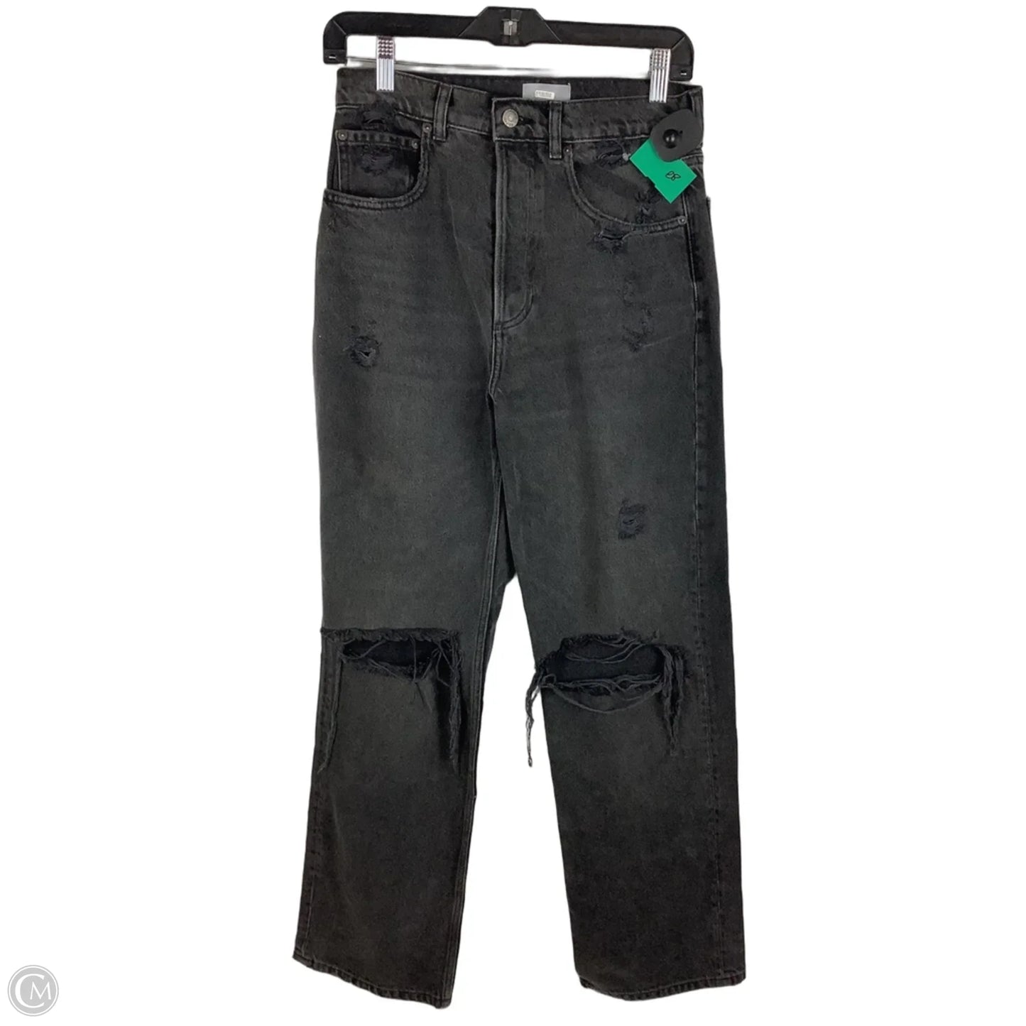 Jeans Straight By Clothes Mentor In Black Denim, Size: 4