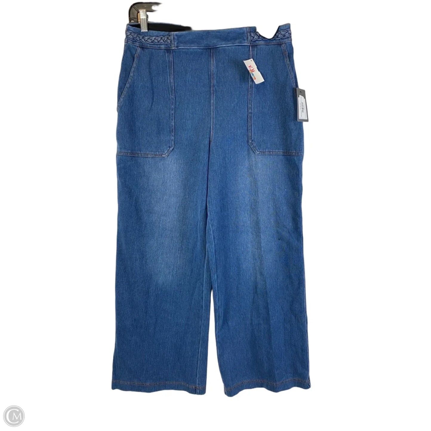 Jeans Wide Leg By Lysse In Blue Denim, Size: L