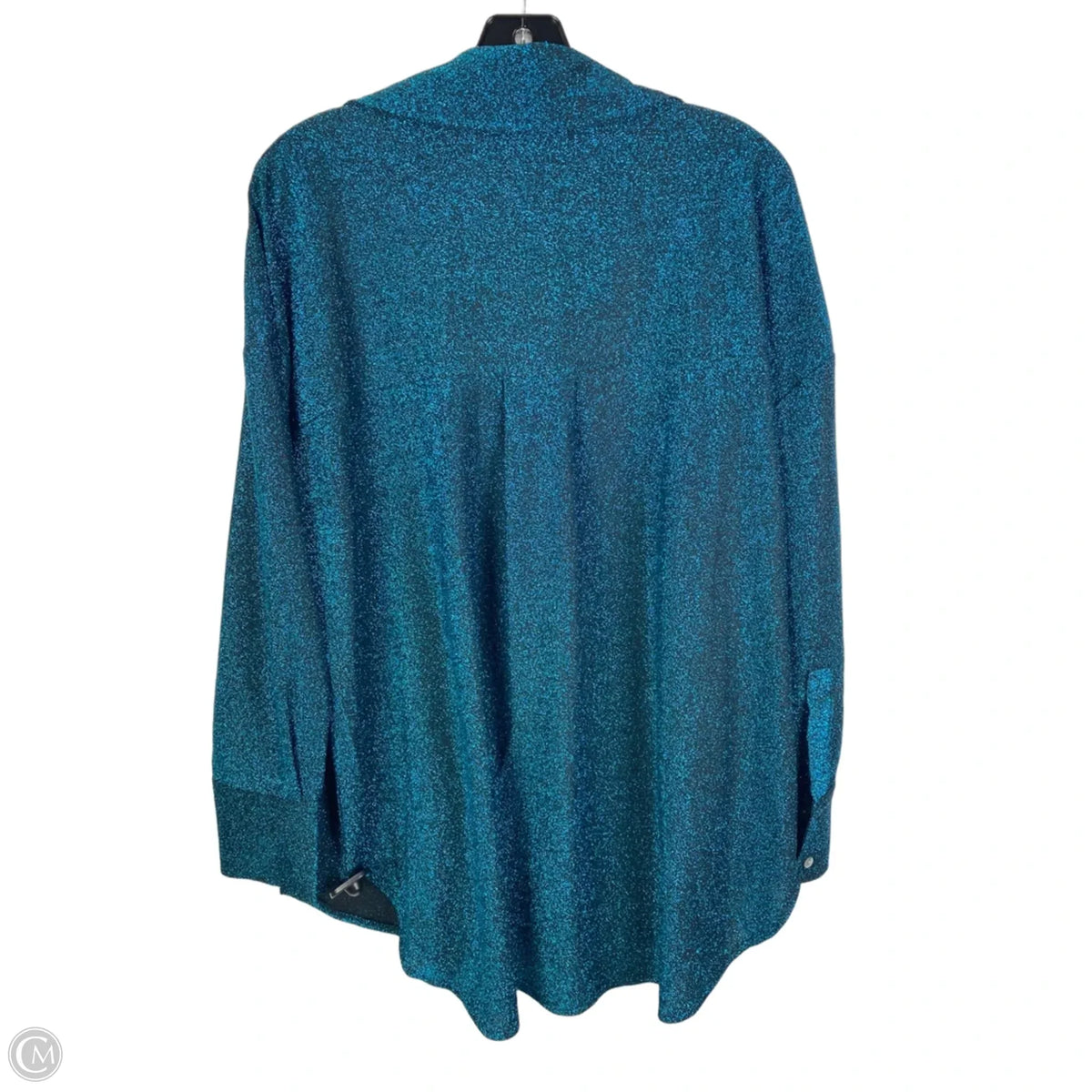 Top Long Sleeve By Glam In Blue, Size: M