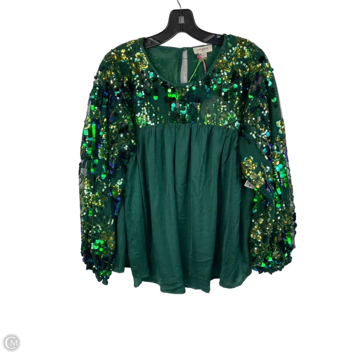 Top Long Sleeve By Umgee In Green, Size: M