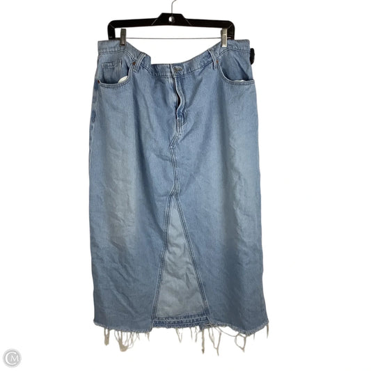 Skirt Maxi By Old Navy In Blue Denim, Size: 20