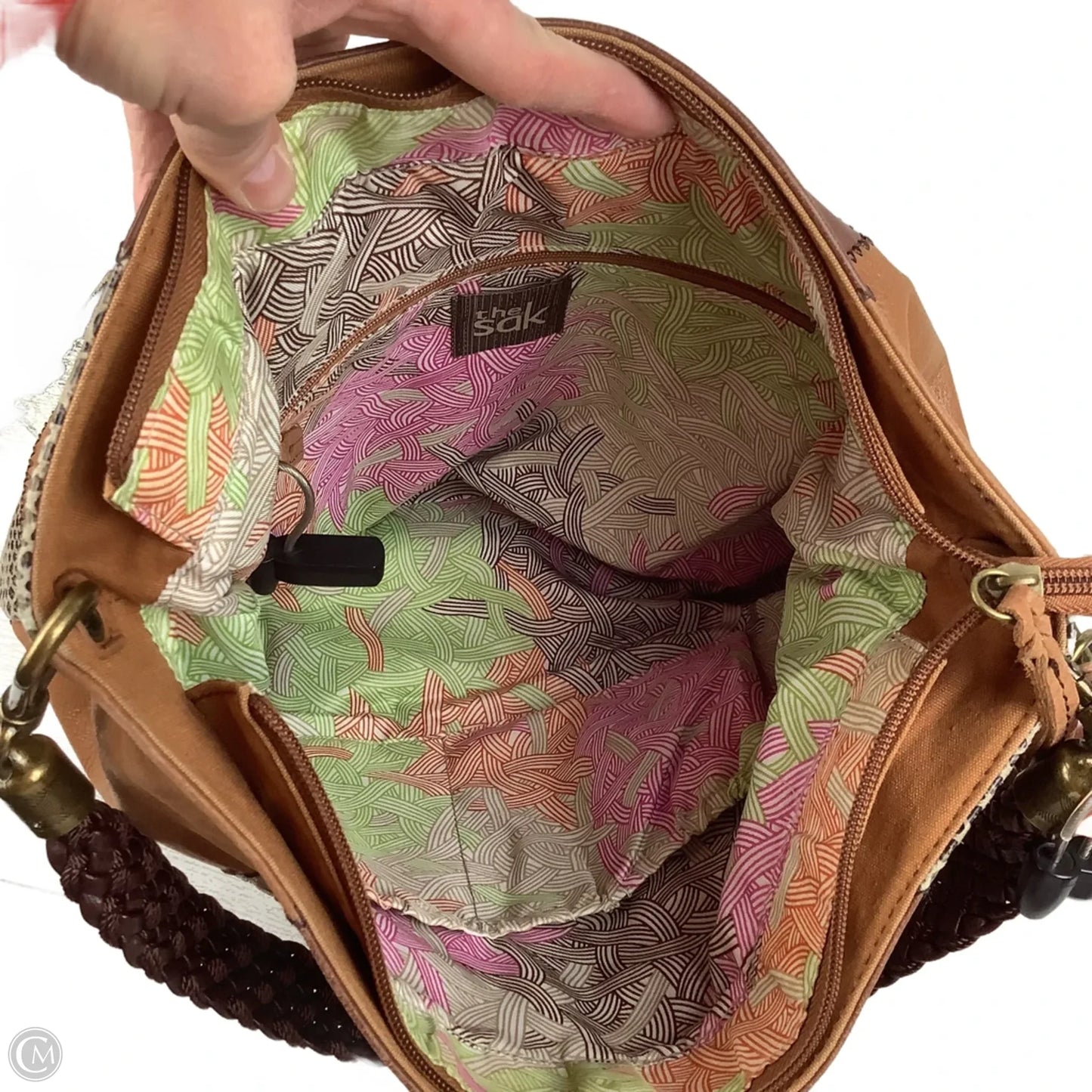 Handbag Leather By The Sak, Size: Large