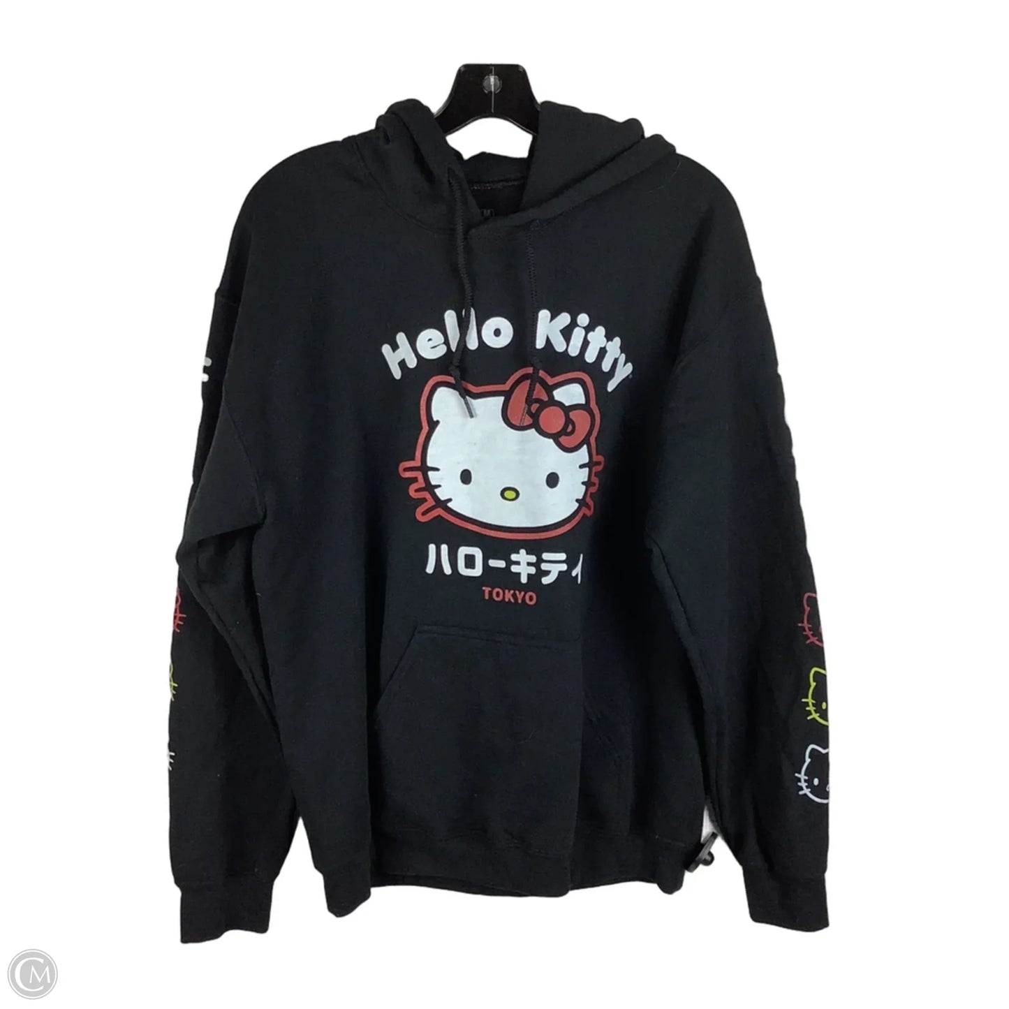 Sweatshirt Hoodie By Clothes Mentor In Black, Size: M