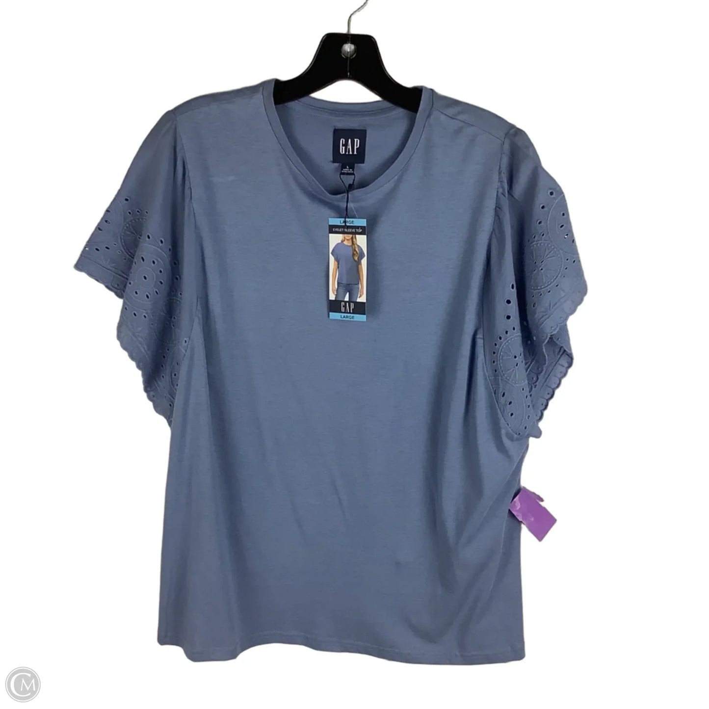 Top Short Sleeve By Gap In Blue, Size: L