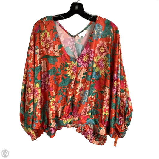 Top Short Sleeve By Umgee In Orange, Size: L