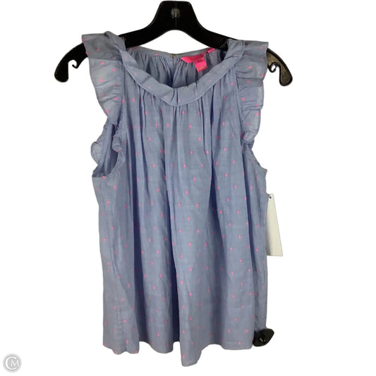 Top Short Sleeve Designer By Lilly Pulitzer In Blue, Size: S