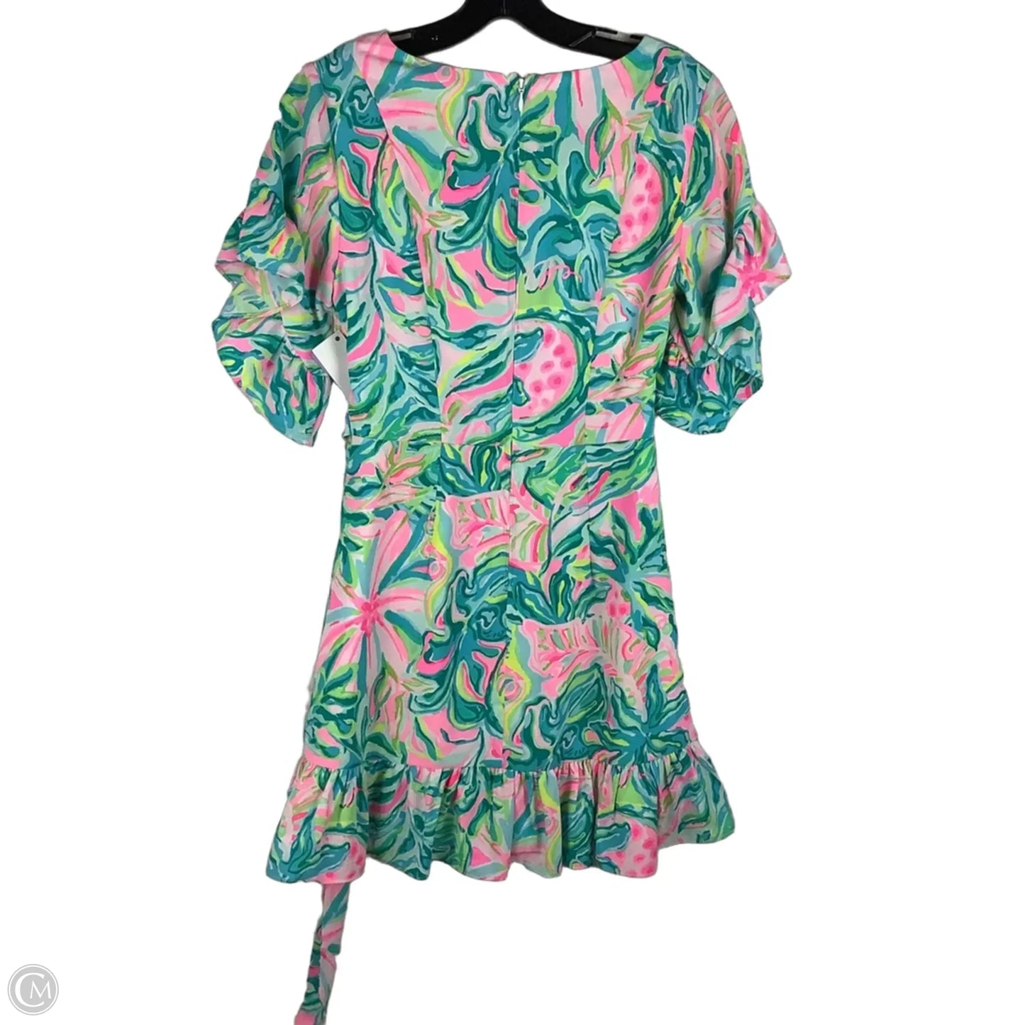 Dress Designer By Lilly Pulitzer In Green & Pink, Size: 2