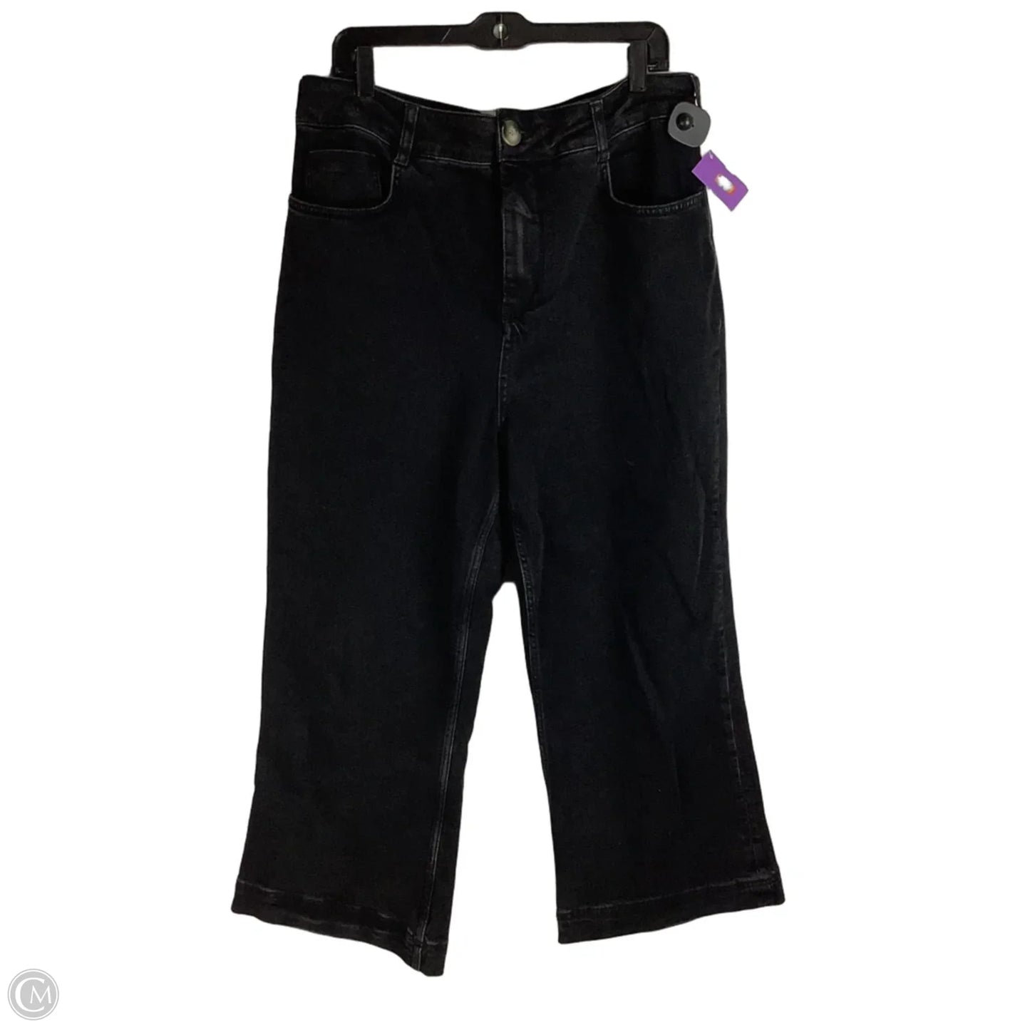 Jeans Straight By Pilcro In Black Denim, Size: 14 (32)