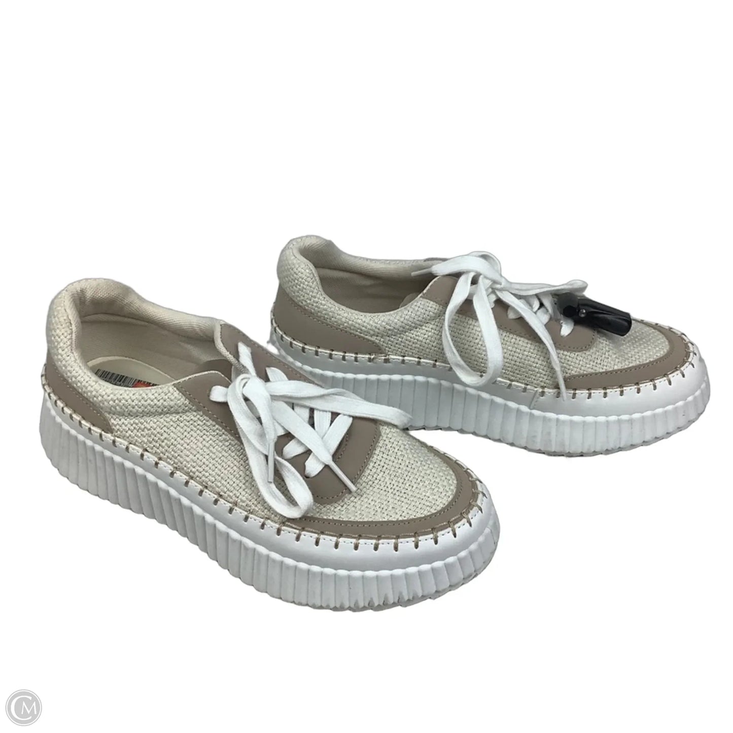 Shoes Sneakers Platform By Clothes Mentor In Cream, Size: 9
