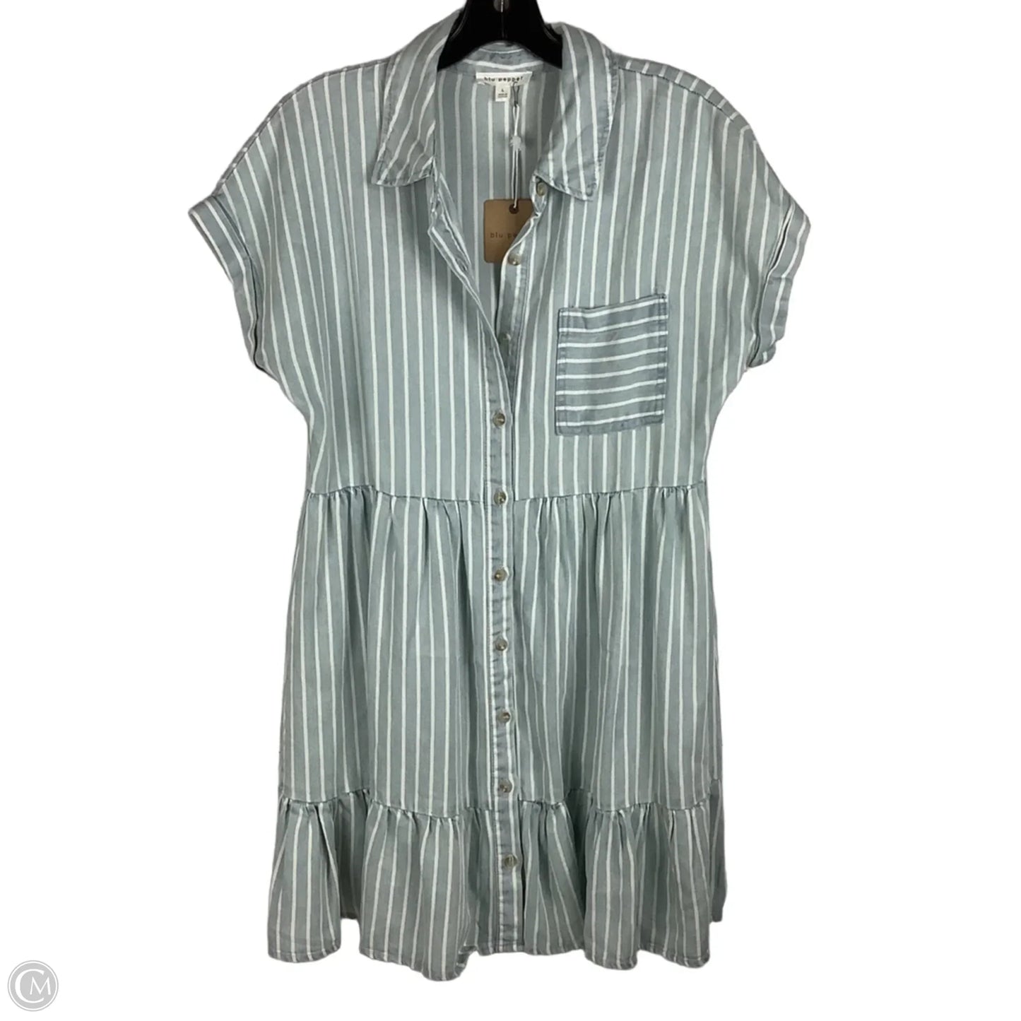 Dress Casual Midi By Blu Pepper In Blue, Size: L