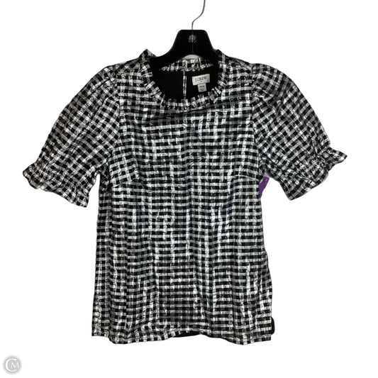 Top Short Sleeve By J. Crew In Silver, Size: Xxs