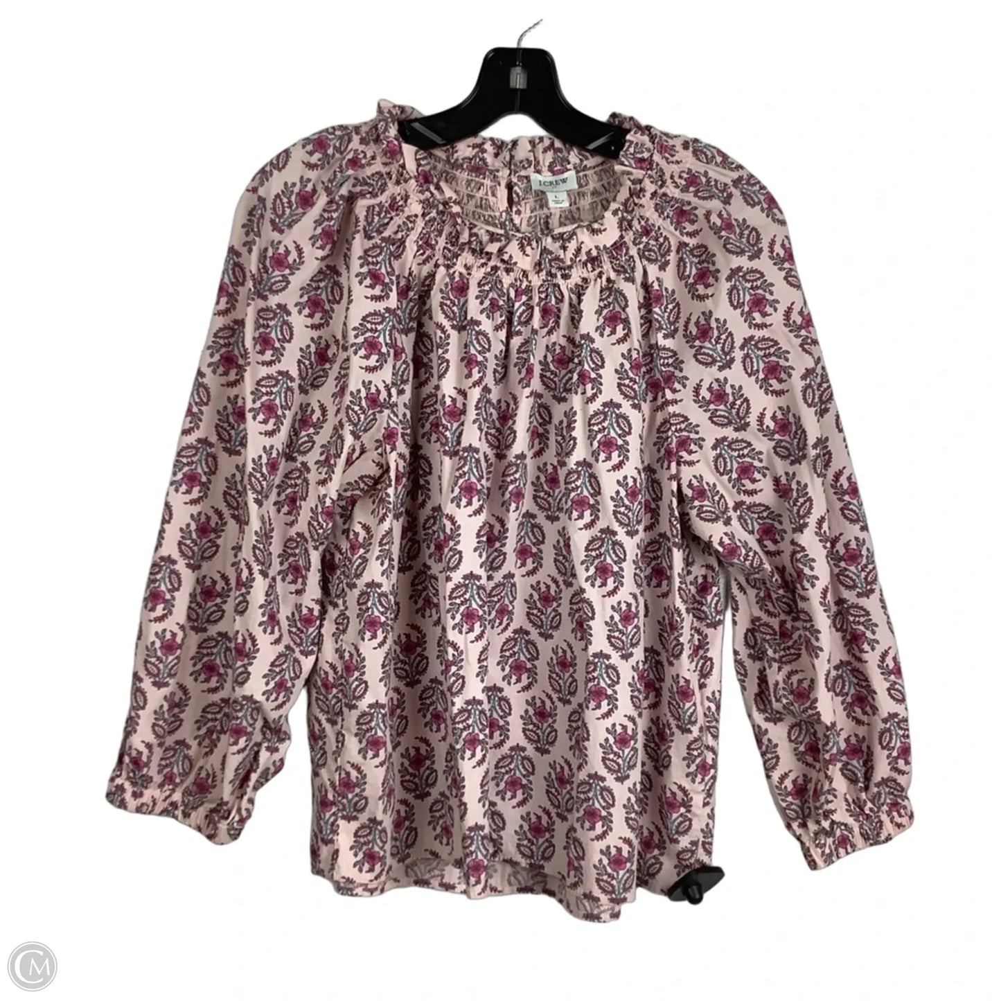 Top Long Sleeve By J. Crew In Pink, Size: L