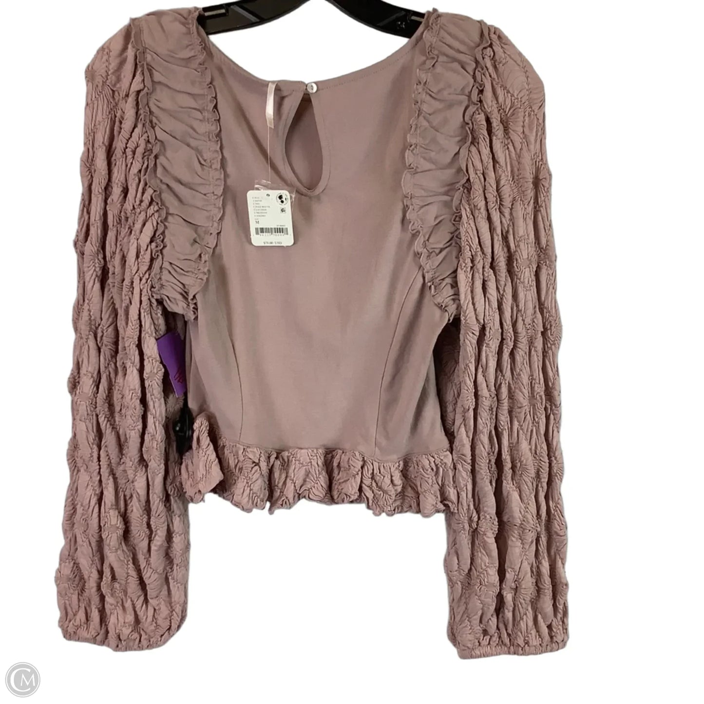 Top Long Sleeve By Free People In Purple, Size: M