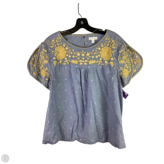 Top Short Sleeve By Charter Club In Blue, Size: Xl