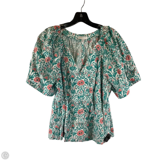 Top Short Sleeve By Crown And Ivy In Teal, Size: L