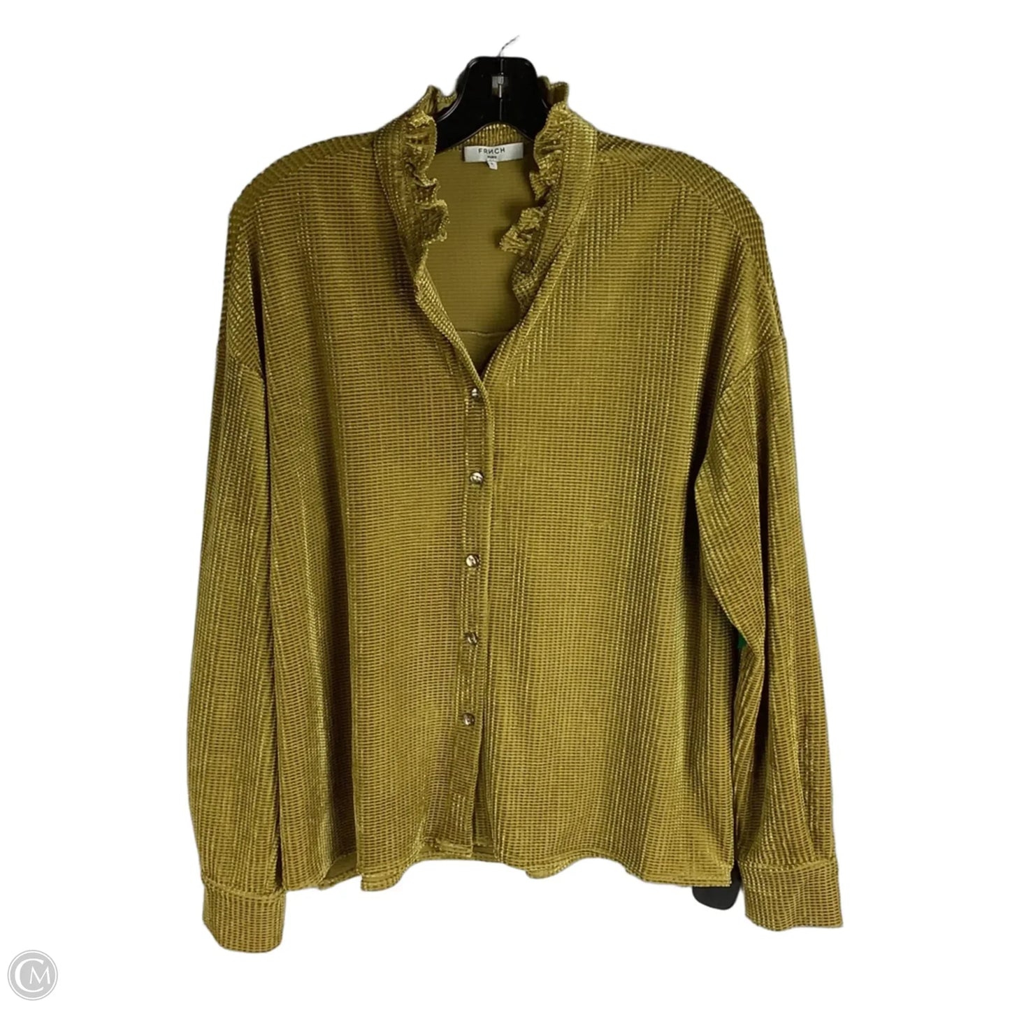 Top Long Sleeve By Frnch In Green, Size: S