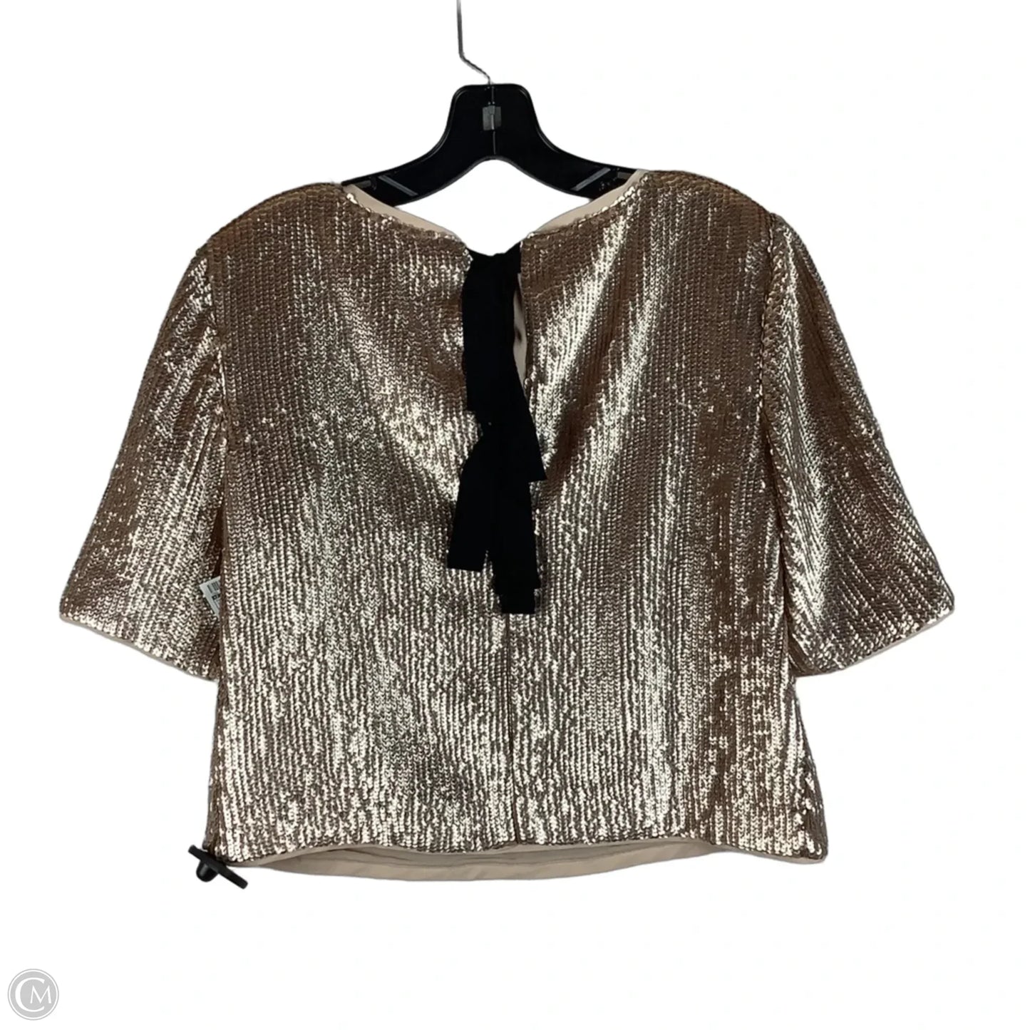 Top Short Sleeve By J. Crew In Gold, Size: 2 Petite