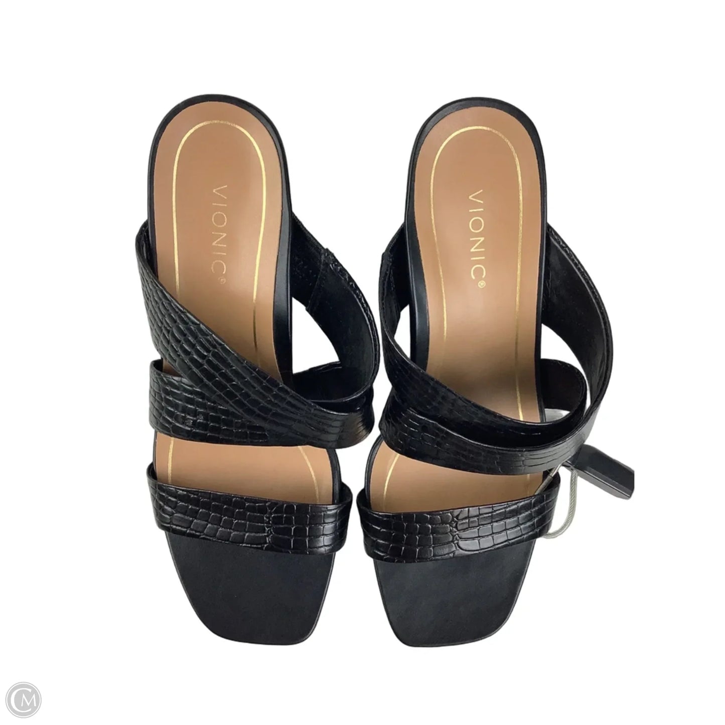 Sandals Heels Block By Vionic In Black, Size: 7.5