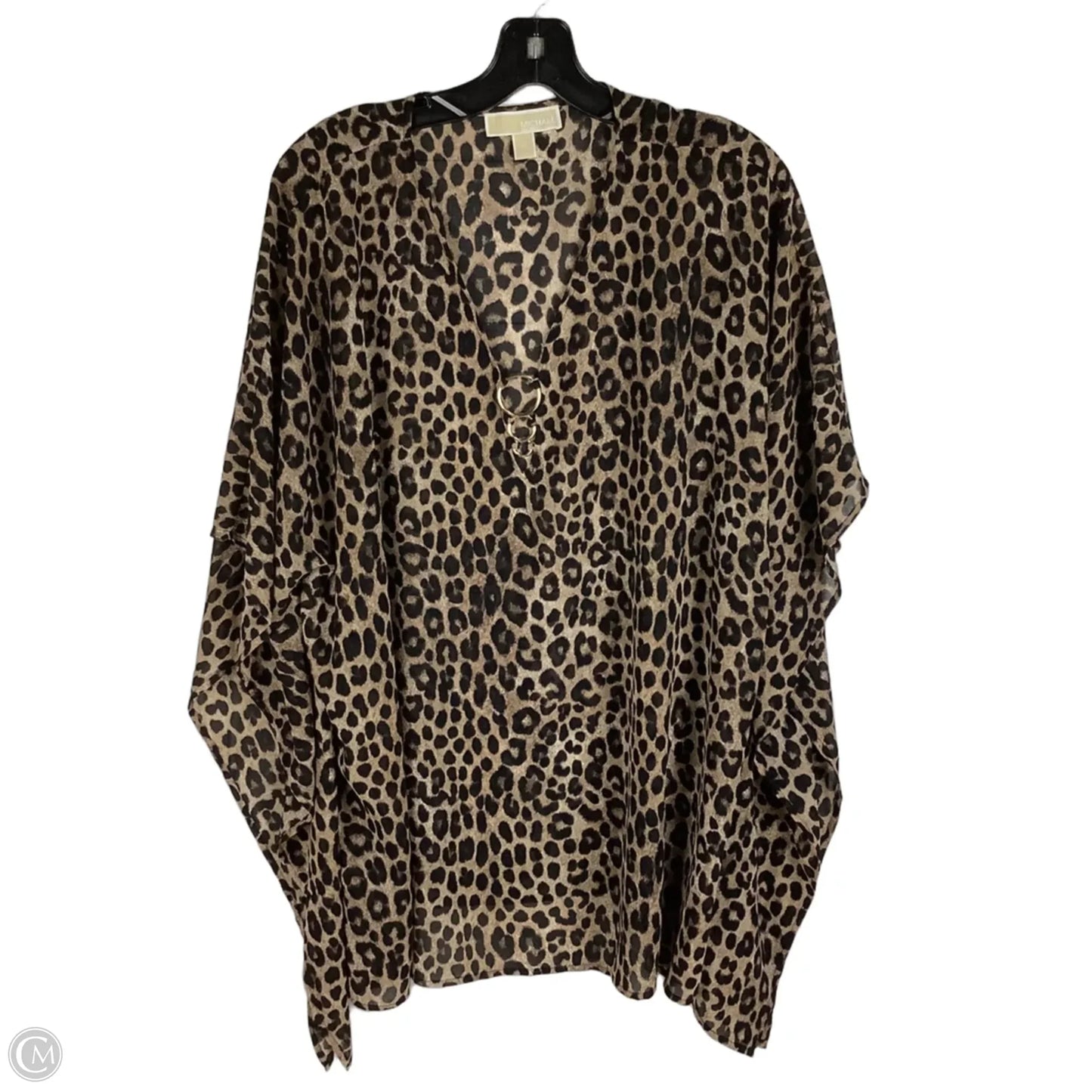 Top Short Sleeve By Michael By Michael Kors In Animal Print, Size: 1x