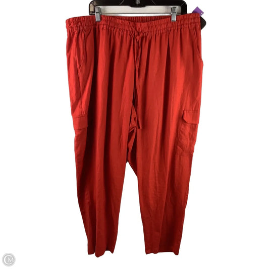 Pants Linen By New York And Co In Red, Size: Xl