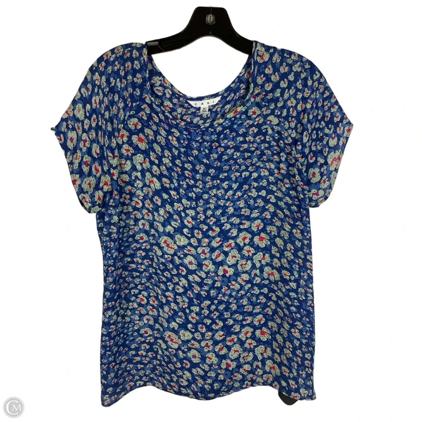 Top Short Sleeve By Cabi In Blue, Size: M
