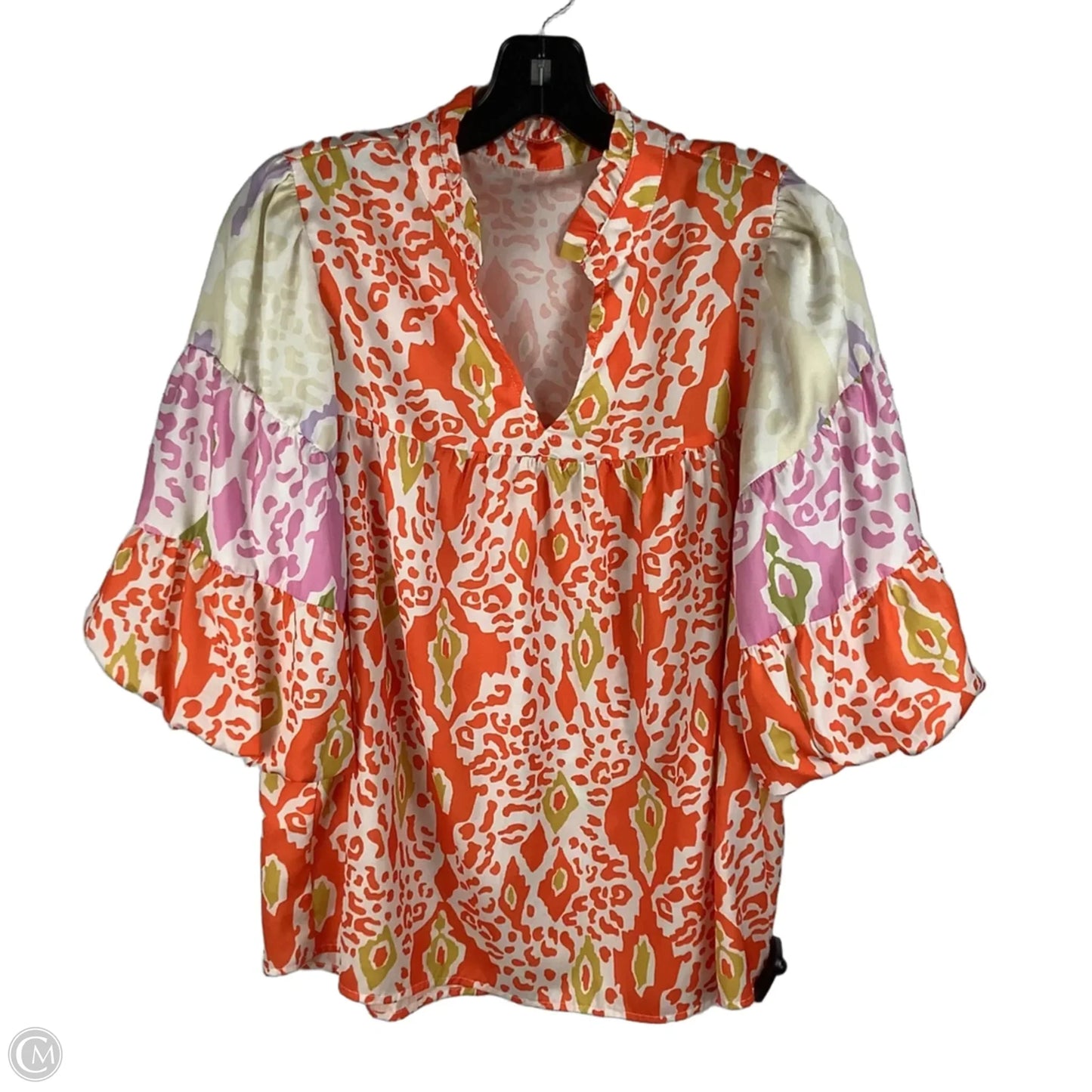 Top Short Sleeve By Clothes Mentor In Orange, Size: M
