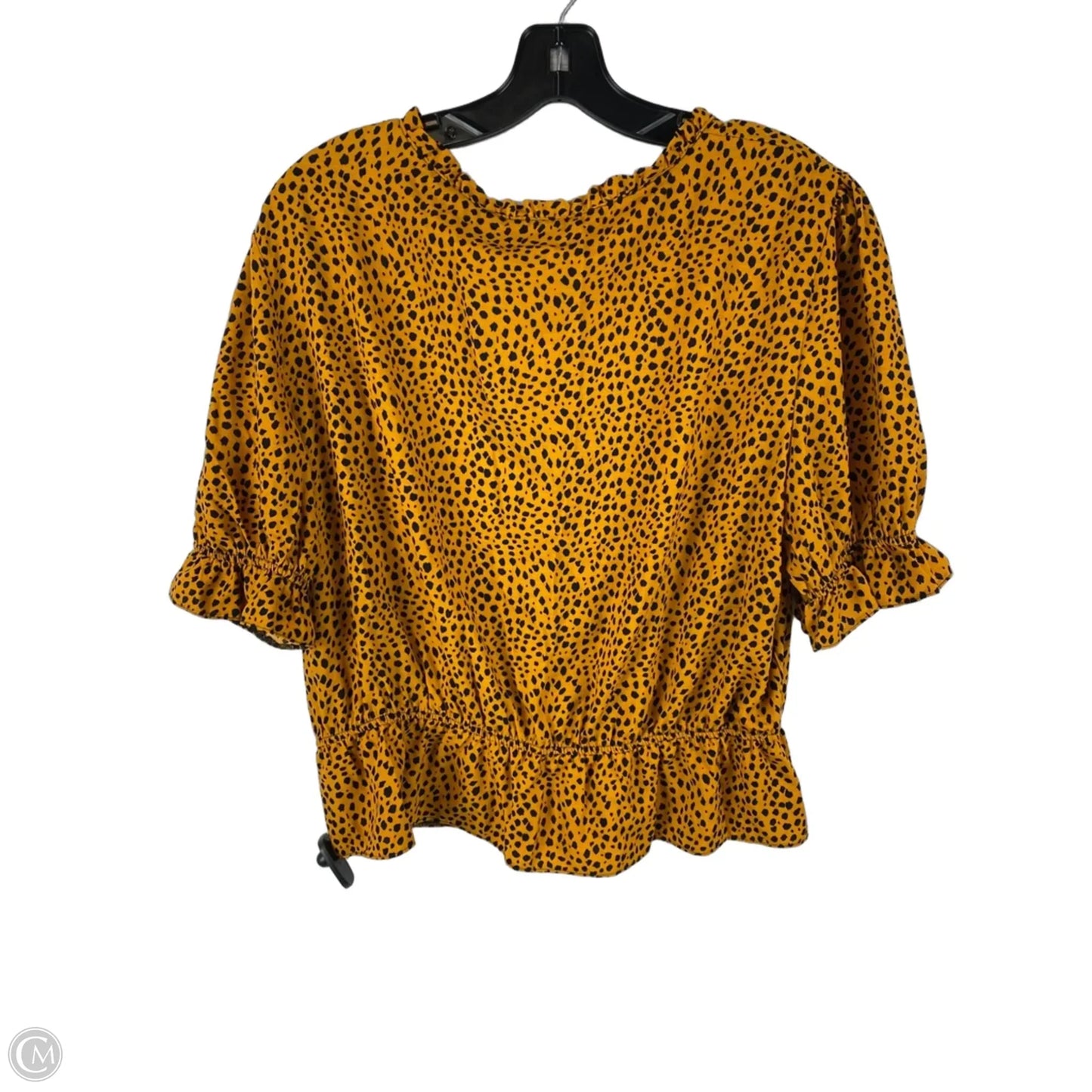 Top Short Sleeve By Top Shop In Animal Print, Size: 14