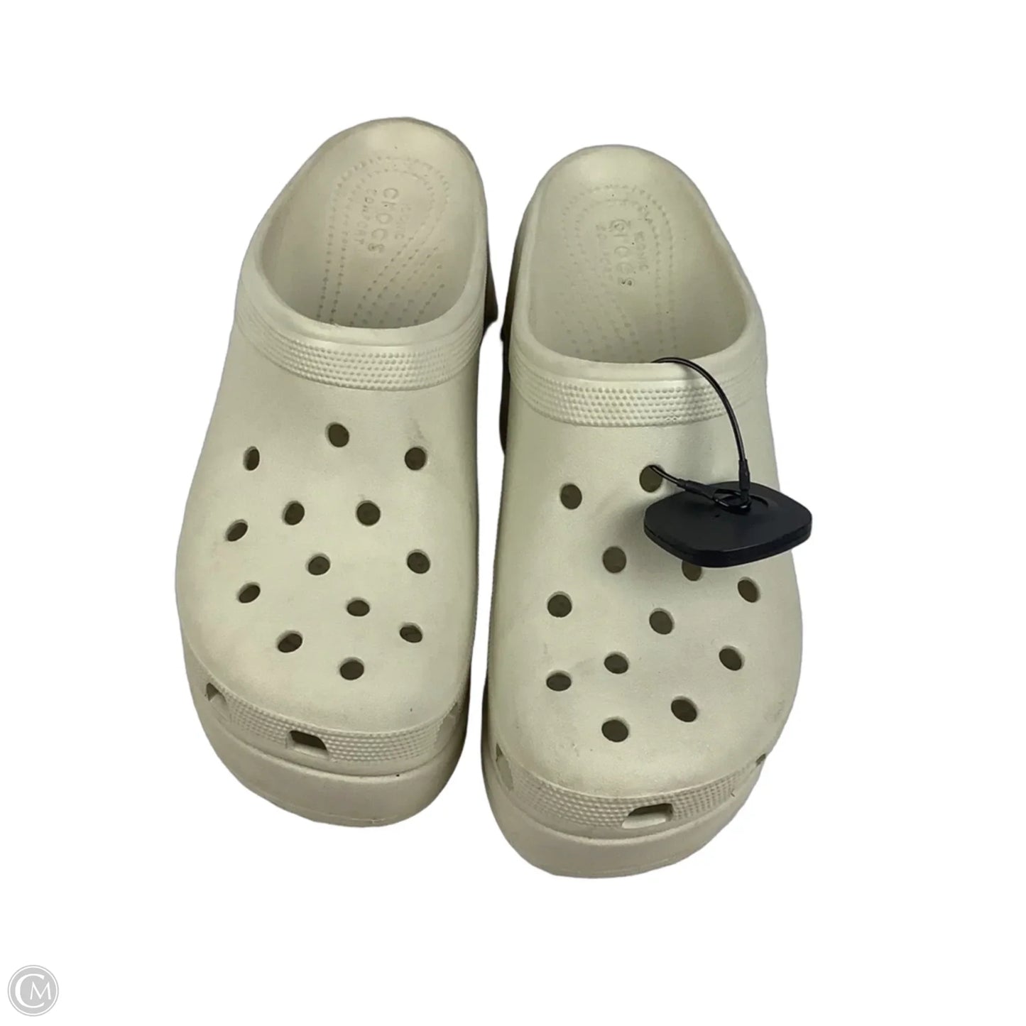 Shoes Heels Wedge By Crocs In Tan, Size: 12 women’s