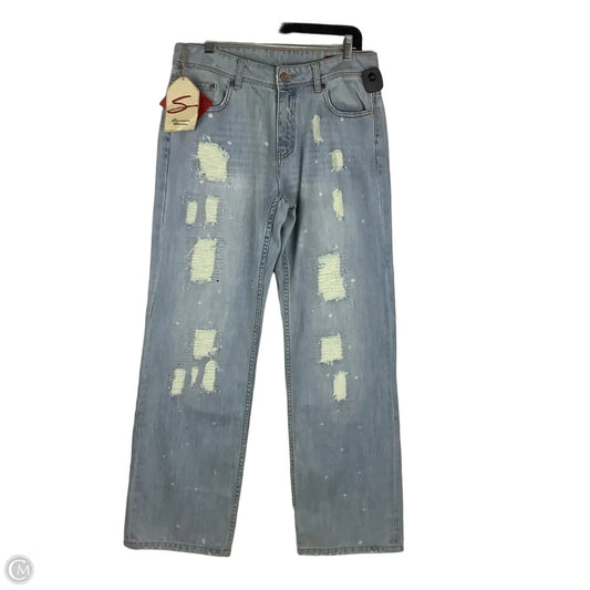 Jeans Straight By Seven 7 In Blue Denim, Size: 14