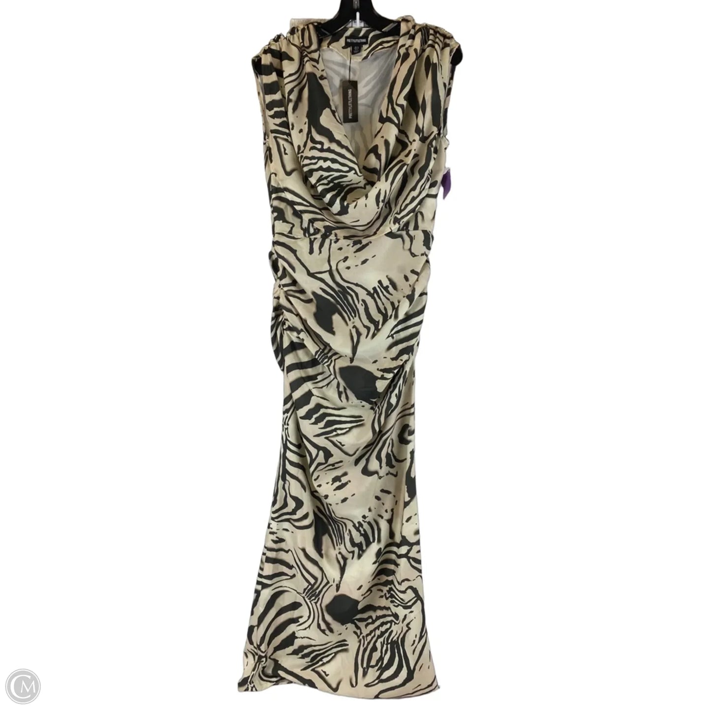 Dress Party Long By Pretty Little Thing In Zebra Print, Size: 6